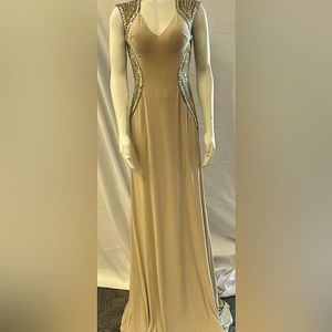 Stunning cream colored size 8 beaded dress